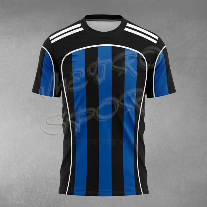 Arjantin 6 Modeli Sax Mavisi Siyah Çubuklu Futbol Forması