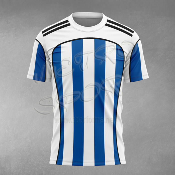 Arjantin 7 Modeli Sax Mavi Beyaz Çubuklu Futbol Forması