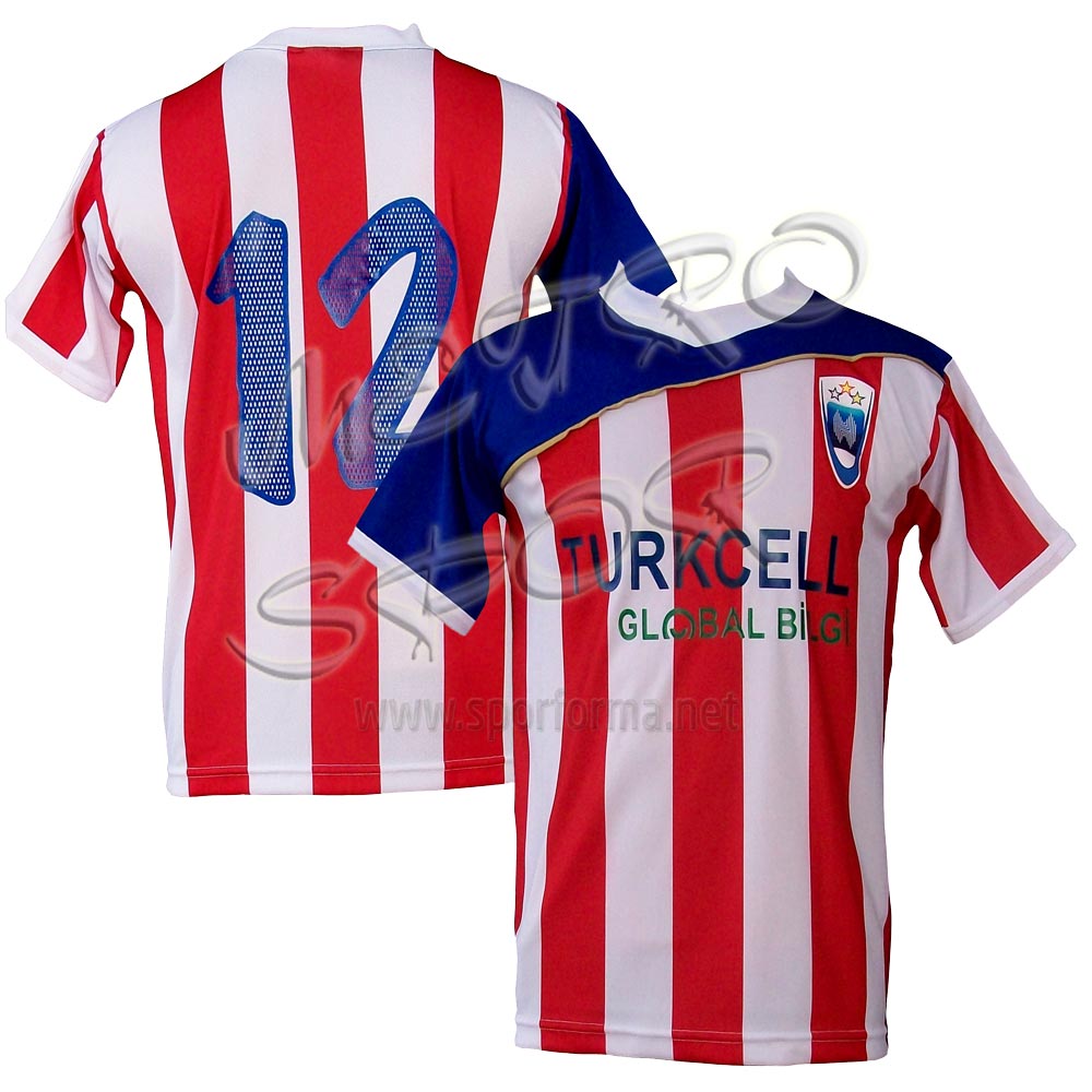 bayern münih çubuklu kırmızı beyaz forma