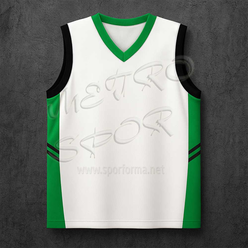 beyaz yeşil siyah, diamond 1 basketbol Forması