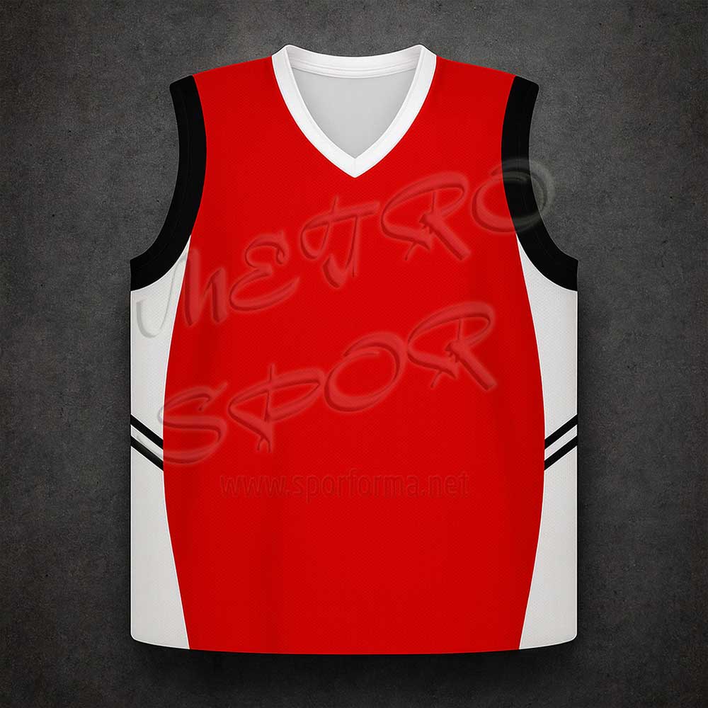 kırmızı beyaz diamond 4 basketbol forması