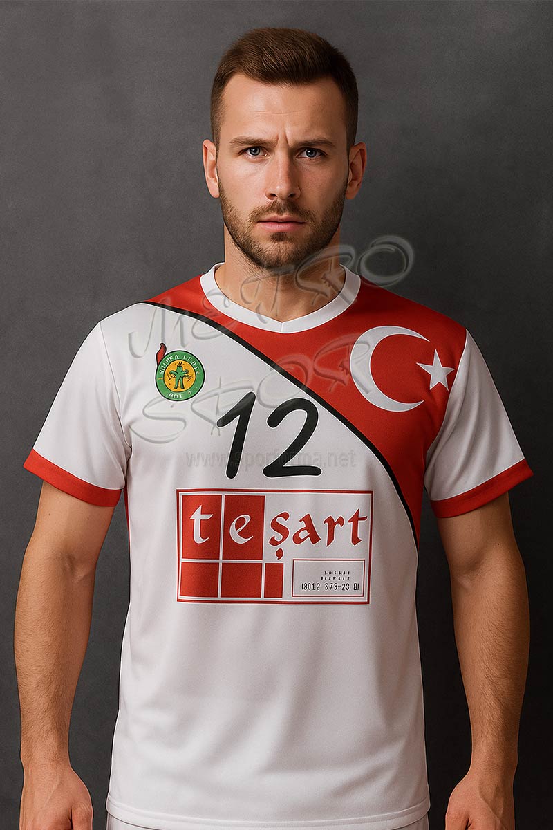 Kırmızı beyaz Erkek Voleybol Forması