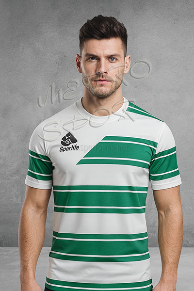 Beyaz Yeşil erkek futbol forması