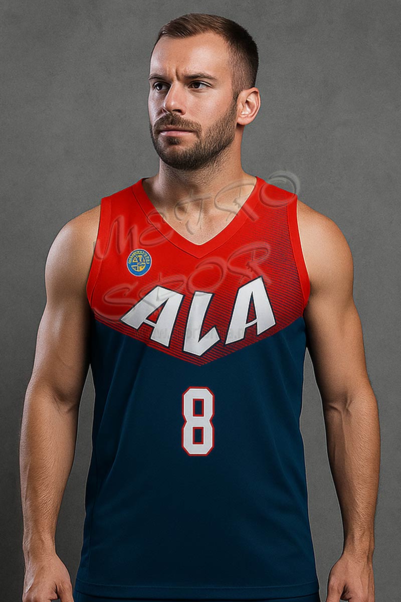 Kırmızı lacivert basketbol forması