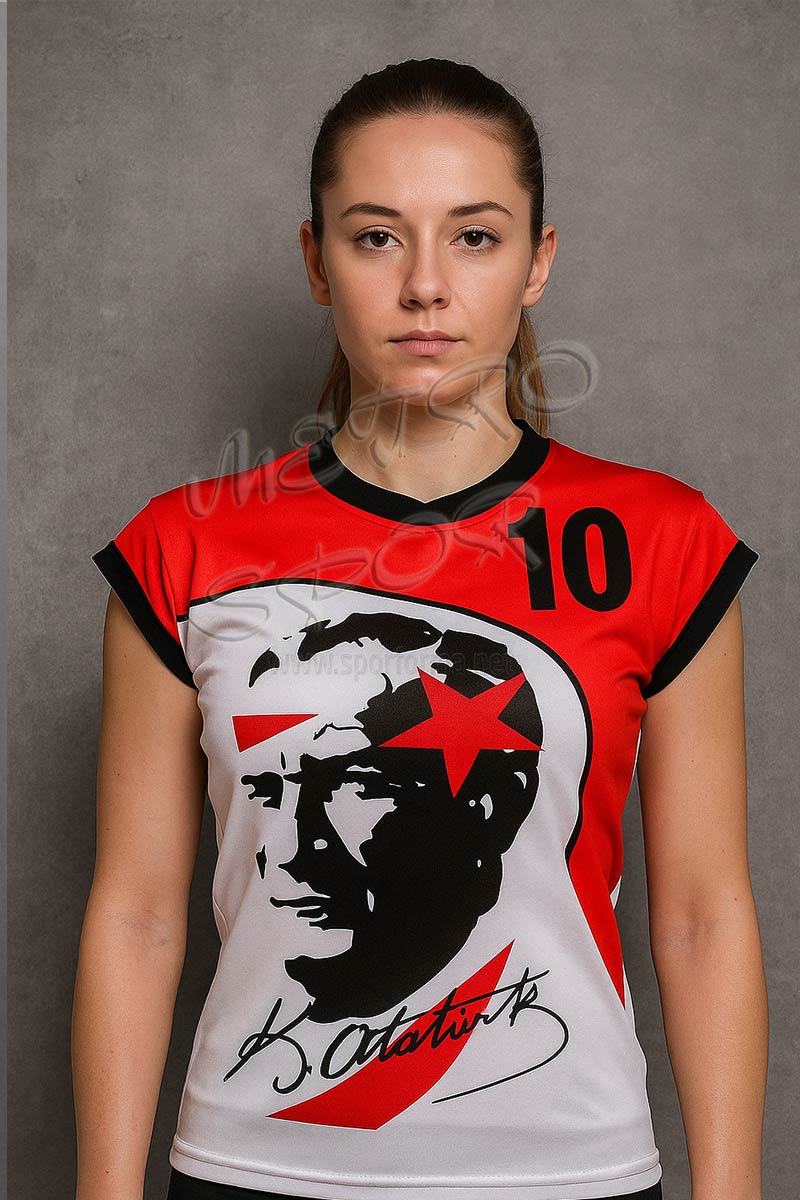 atatürk baskılı voleybol forması