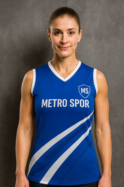 mavi beyaz bayan voleybol forması