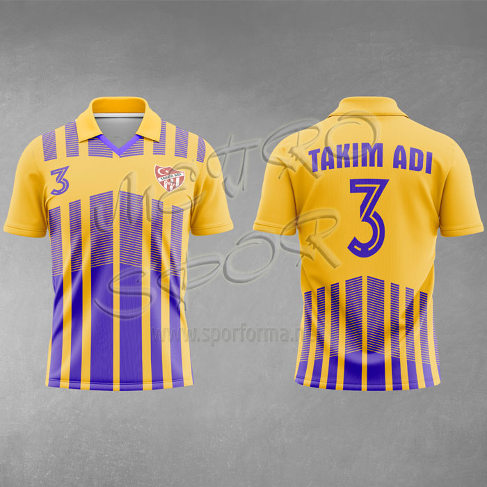 mor sarı futbol forması