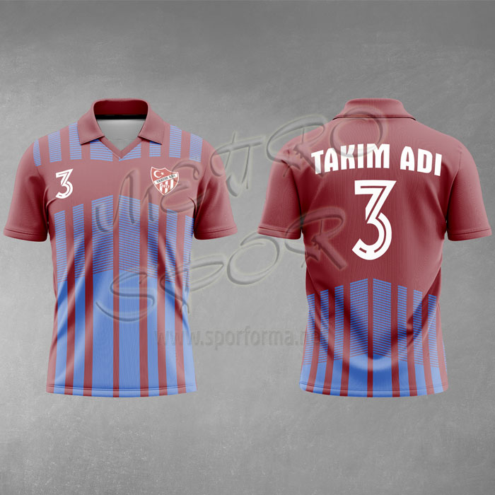 Berlin 9 Modeli Bordo Mavi Futbol Forması