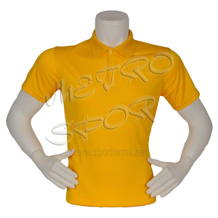 sarı polo yaka t-shirt