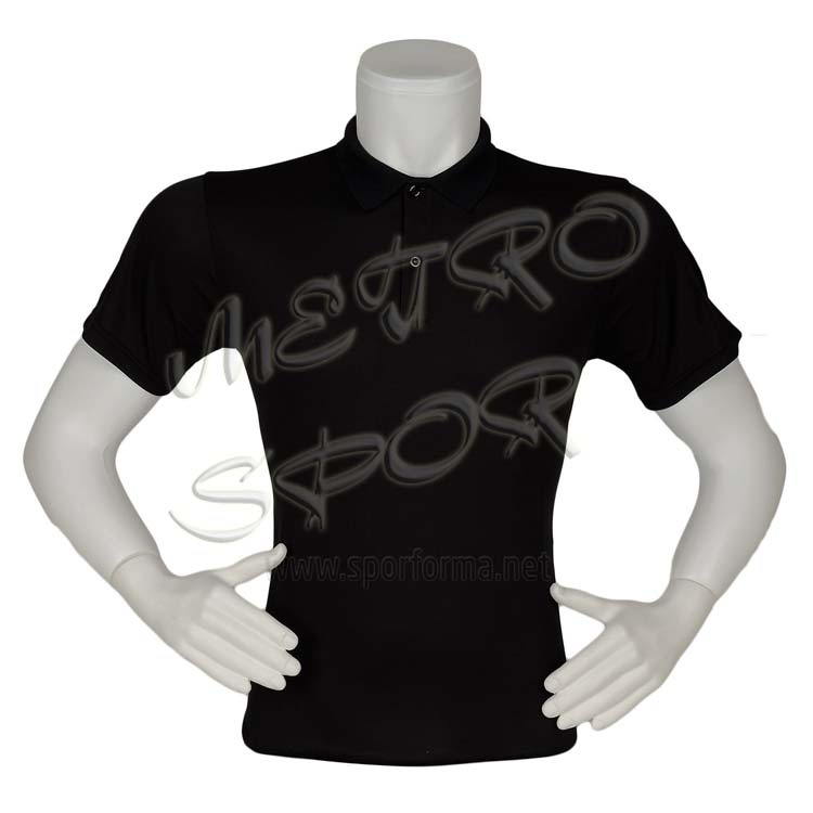 siyah polo yaka t-shirt
