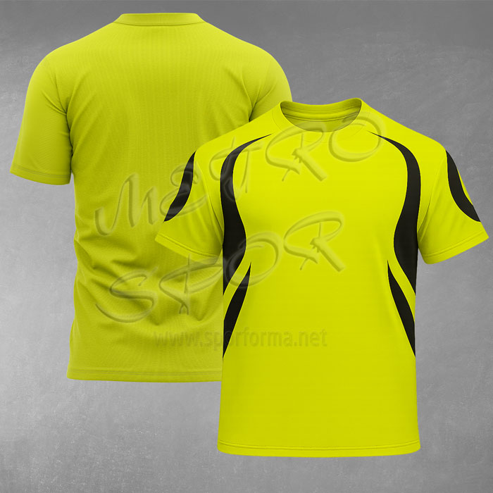 neon sarı siyah futbol forması
